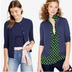 NWT J. Crew Factory Navy Caryn Cardigan 2-Piece Sweater Set